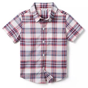 NWT Janie & Jack The Madras Plaid Shirt - Size 12 - 18M